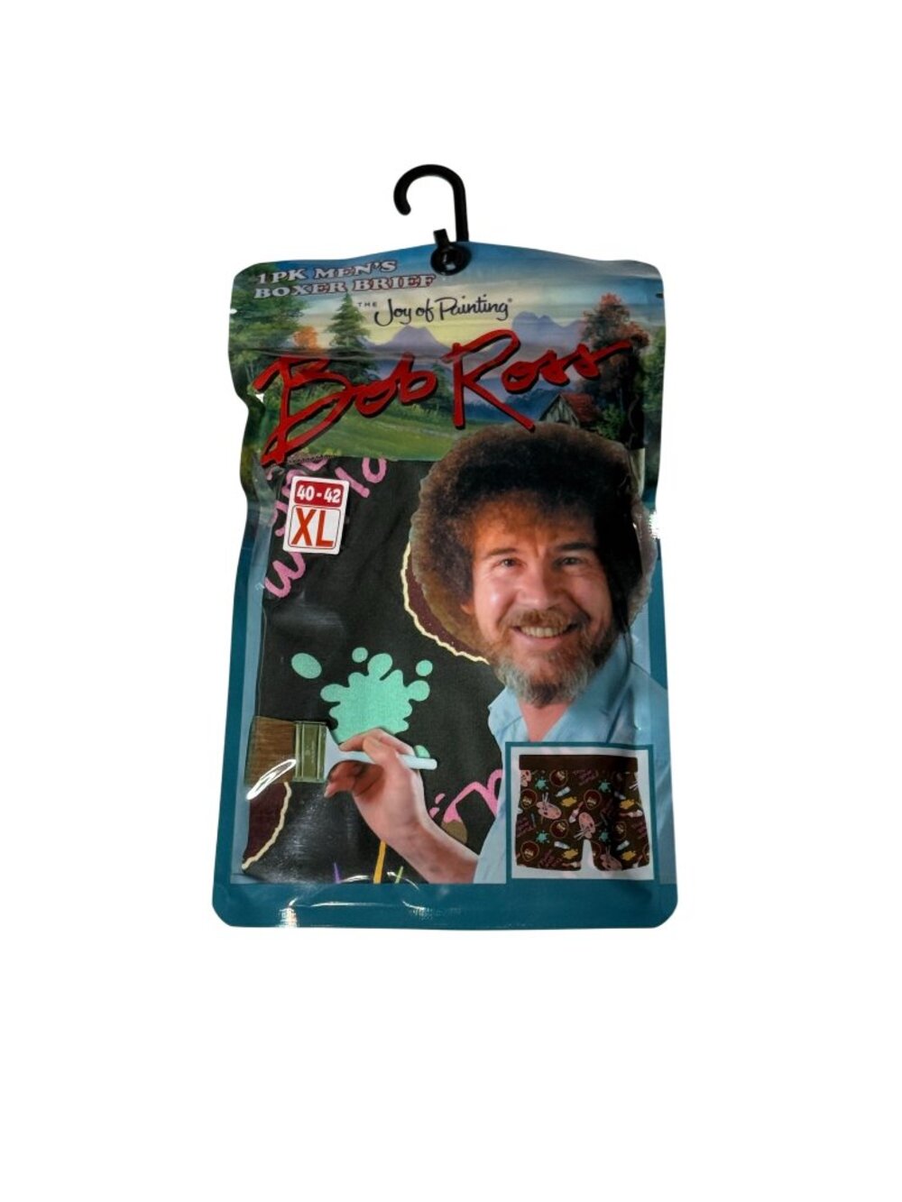 Bob Ross Boxer Briefs Mens XL Painting Graphic Novelty Underwear